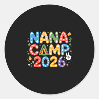 Nanas läger 2026 campingpersonal familjesemester s runt klistermärke