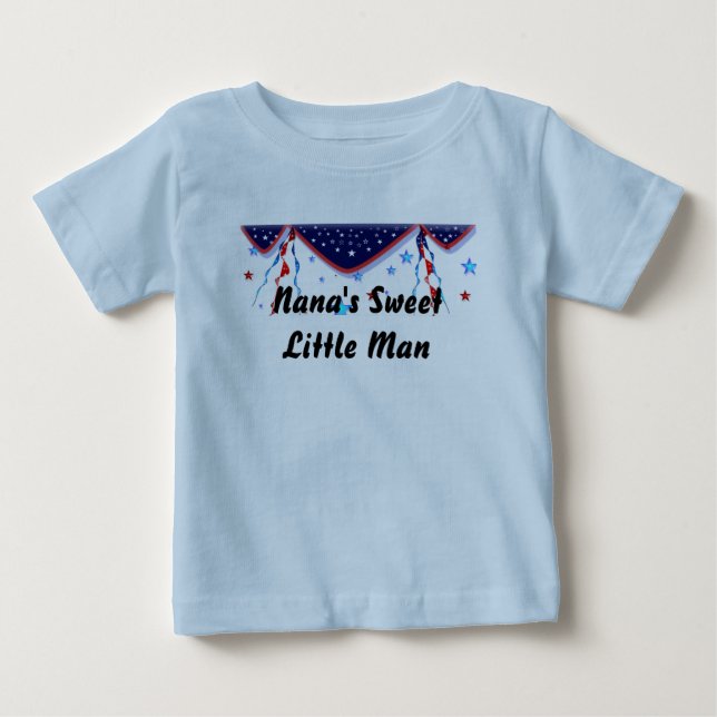 Nanas lilla man Patriotic Tee Shirt (Framsida)