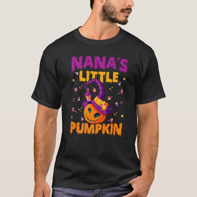 Nanas lilla Pumpkin Halloween Costume Witch Pump T Shirt (Framsida)