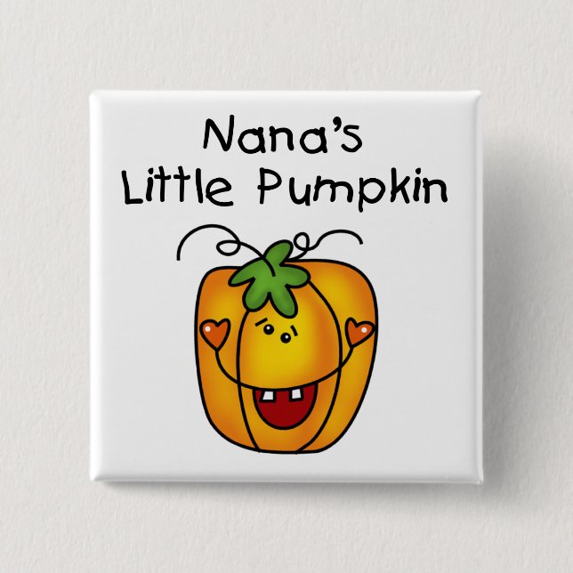 Nanas lilla Pumpkin T-shirts och presenter Knapp (Framsida)