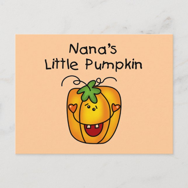 Nanas lilla Pumpkin T-shirts och presenter Vykort (Framsida)