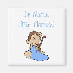 Nanas lite apa - blåttTshirts och gåvor Magnet