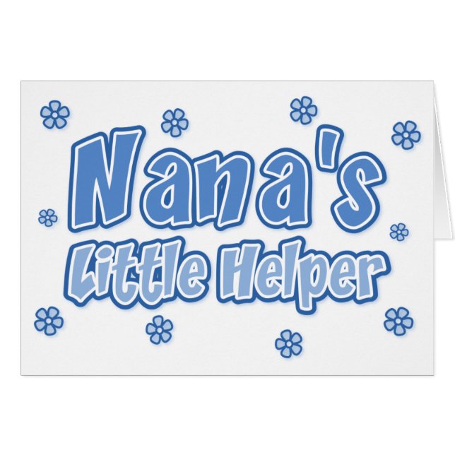 Nana's Little Helper Hälsningskort (Framsidan Horizontal)