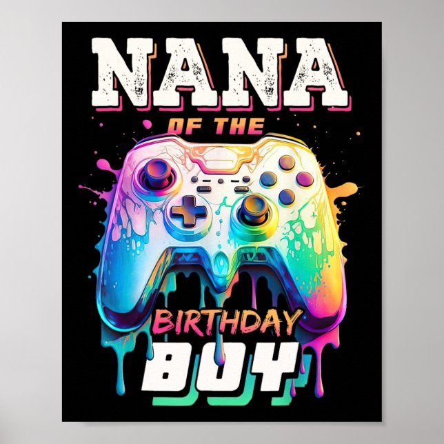 Nanas matchande videospel för födelsedagspojken Fö Poster (Framsidan)