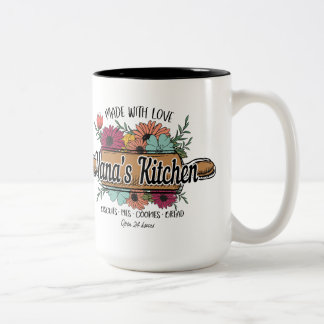 Nanas mugg, present till mormor, Mors dag-present, Två-Tonad Mugg