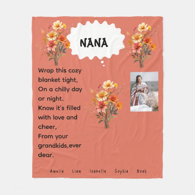 Nanas mysiga filt i fleece (Framsidan)