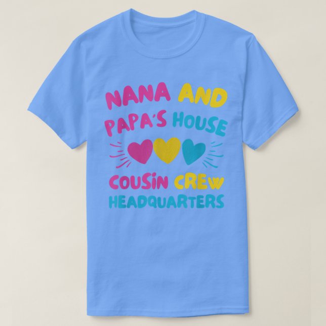 Nanas och Pappas kusin med besättningsmedlems huvu T Shirt (Design framsida)