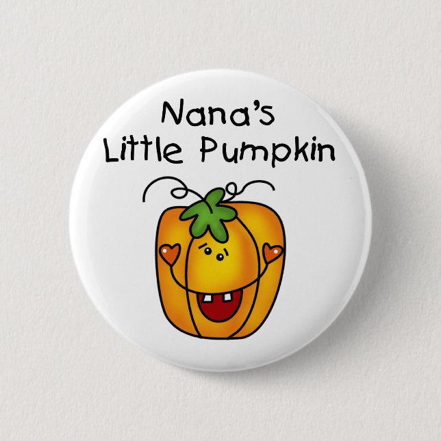 Nanas Pumpkin Halloween T-shirts och presenter Knapp (Framsida)