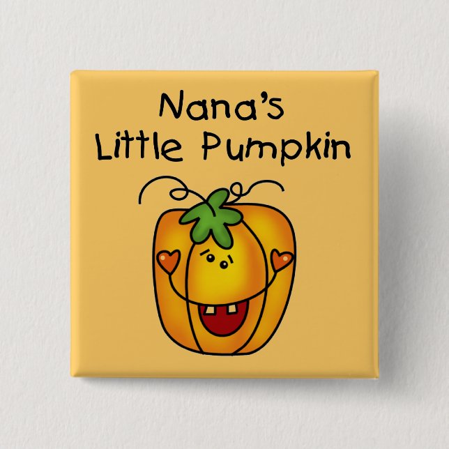 Nanas Pumpkin Halloween T-shirts och presenter Knapp (Framsida)