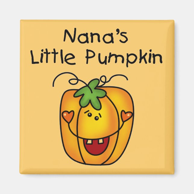 Nanas Pumpkin Halloween T-shirts och presenter Magnet (Framsidan)