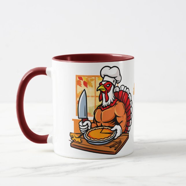 Nanas Turkiet kock paj Thanksgiving Mugg (Vänster)