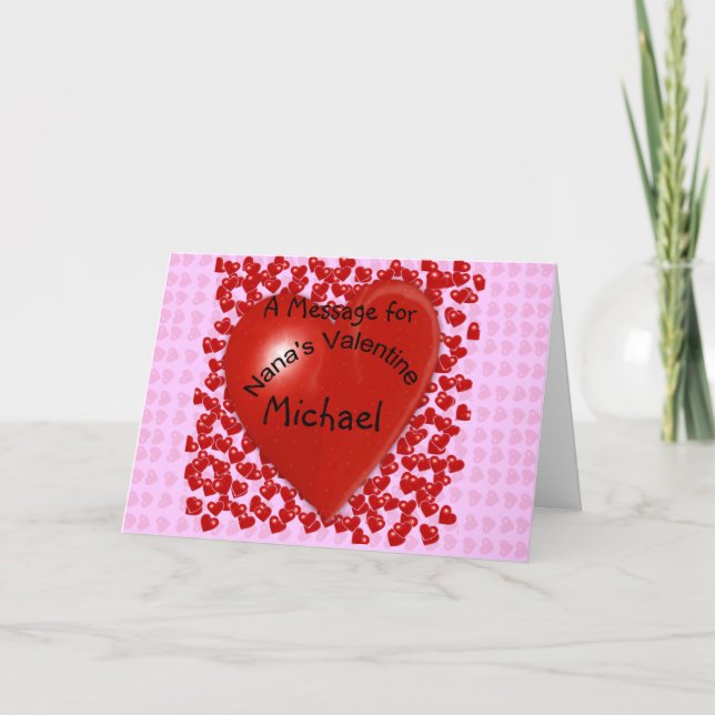 Nanas Valentine-meddelande Helgkort (Framsida)