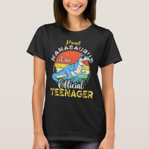 Nanasaurus Dinosaur 13th Birthday Officiell Teenag T Shirt
