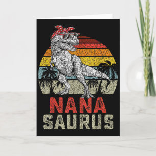 Nanasaurus T Rex Dinosaur Nana Saurus Familj Match Kort