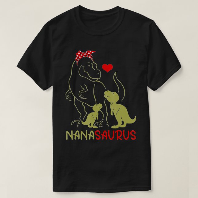 Nanasaurus T Rex Nana Saurus Dinosaur Women Mamma  Shirt (Design framsida)