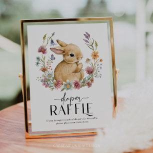 Nånbunny Babyskare Diaper Raffle Sign Poster