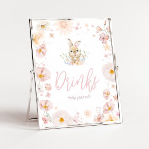 Nånbunny Rabbit Baby Shower Drinks Poster
