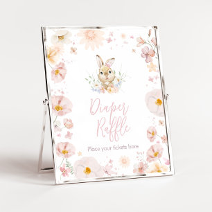 Nånbunny Rabbit Baby Shower Raffle Poster