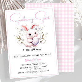 Nånbunny Sweet är på Way Girl Baby Shower Inbjudningar