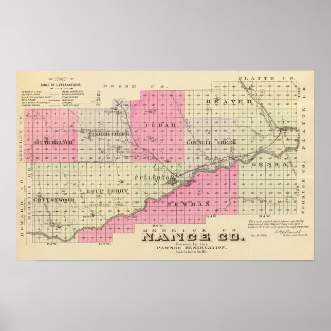 Nance County, Nebraska Poster (Framsidan)
