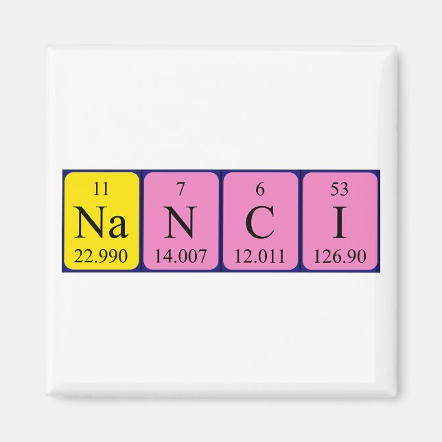 Nanci Periodisk magnet bord namn (Framsidan)