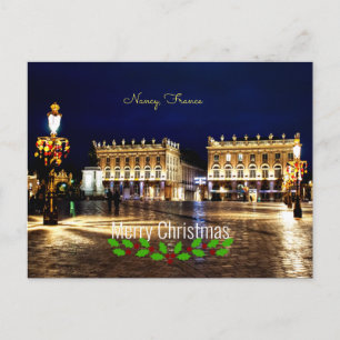 Nancy, Frankrike, God jul! Vykort