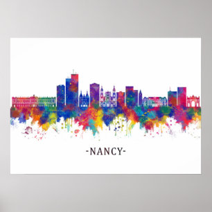 Nancy Frankrike Skyline Poster
