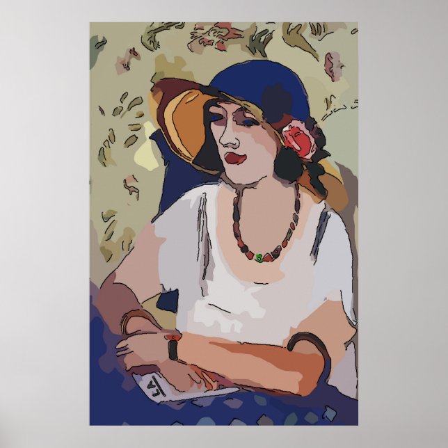 Nancy i Hat, Matisse Stil Poster (Framsidan)