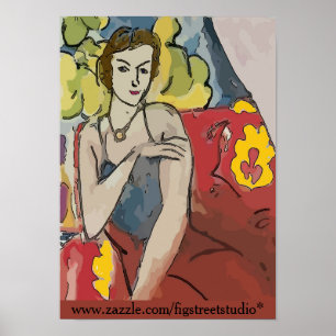 Nancy In Red-stol, lägg till text, Poster