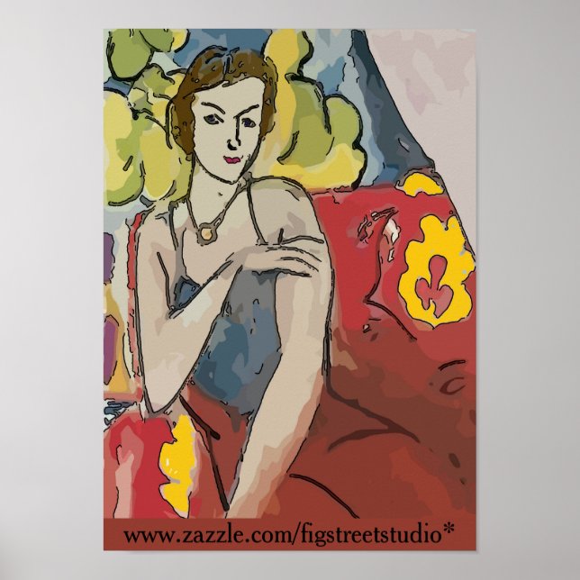 Nancy In Red-stol, lägg till text, Poster (Framsidan)