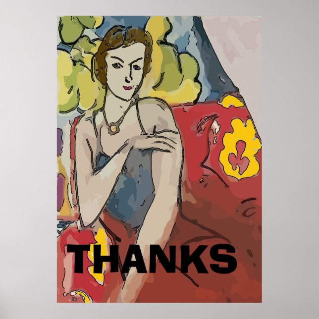 Nancy In Red-stol, lägg till text Poster (Framsidan)