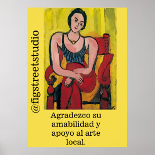 Nancy In Red-stol Tack, redigera text Poster