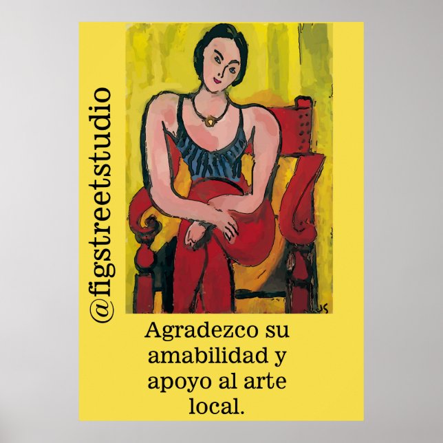 Nancy In Red-stol Tack, redigera text Poster (Framsidan)