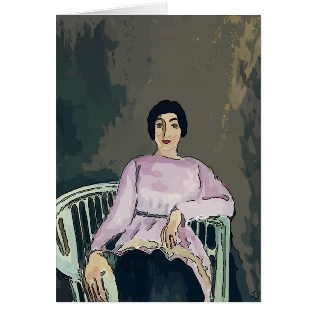 Nancy in White Ordförande Hälsningskort (Framsidan)