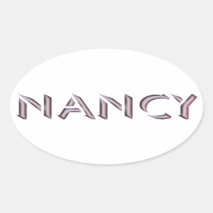 Nancy-klistermärke namn ovalt klistermärke