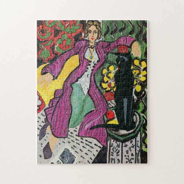 Nancy med Black Cat 2 Pussel (Vertikal)