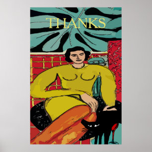 Nancy med Black Cat Poster