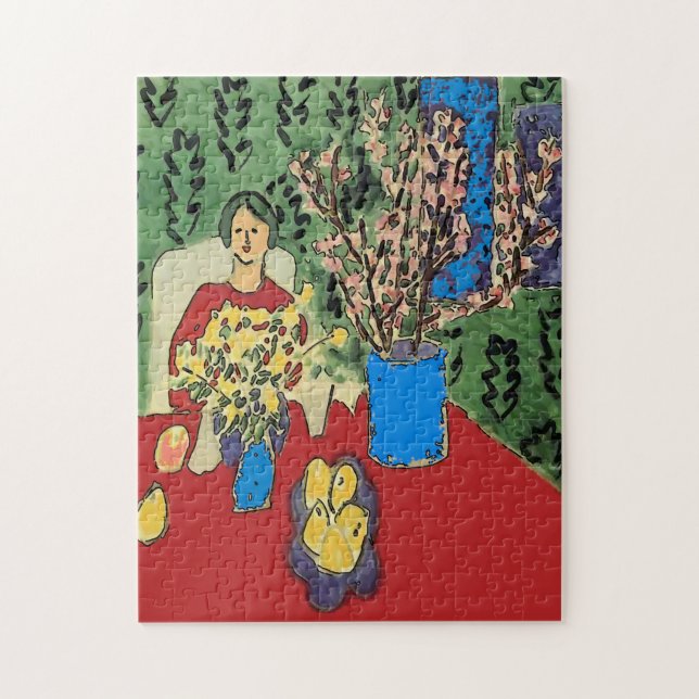 Nancy med blommor pussel (Vertikal)