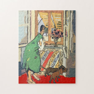 Nancy med Dachshunds Pussel