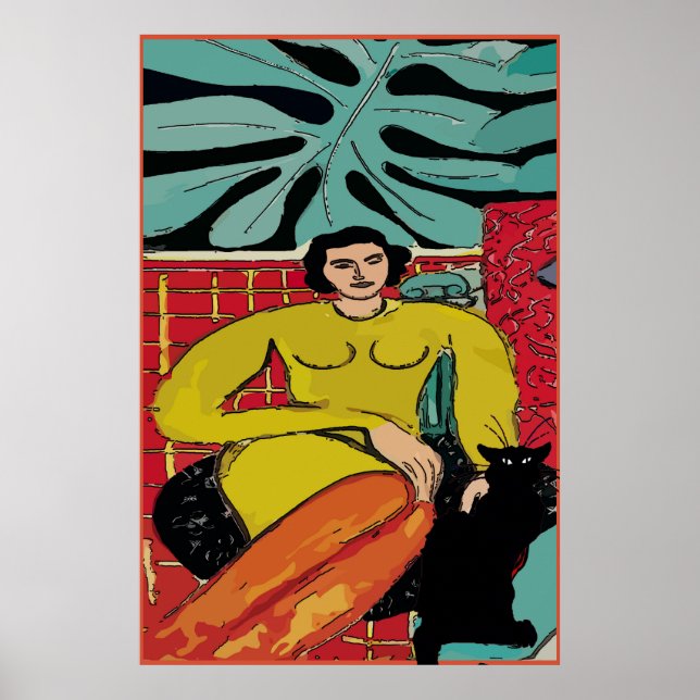 Nancy med katt och Poster (Framsidan)