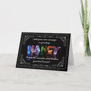 Nancy - Namn i Ljus hälsningskort (foto) Kort