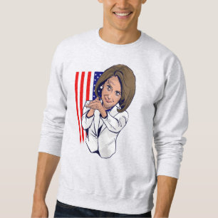 Nancy Pelosi appningsminne Lång Ärmad Tröja