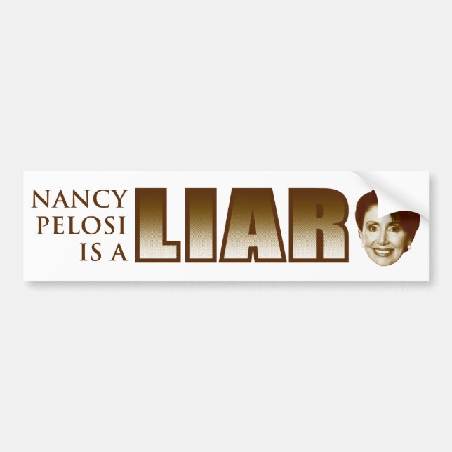 Nancy Pelosi är en Liar Bildekal (Framsidan)