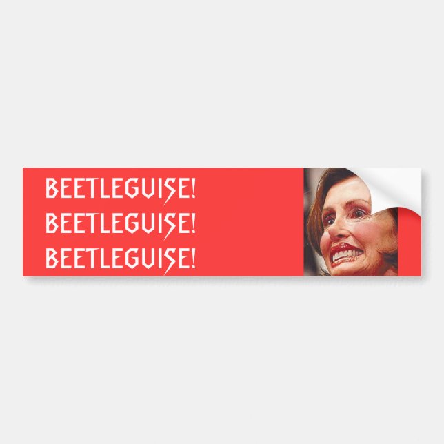 Nancy Pelosi-Beetleguise Bildekal (Framsidan)