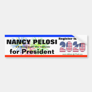 NANCY PELOSI FÖR PRESIDENT i 2020 - Bildekal