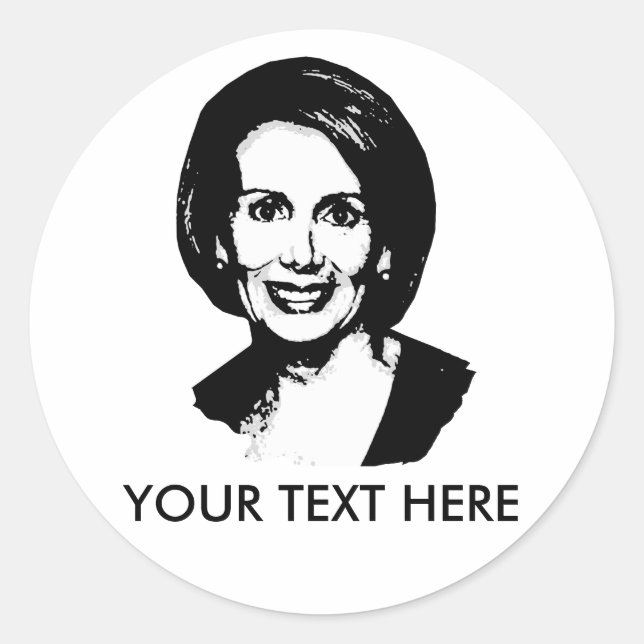 Nancy Pelosi Gear Runt Klistermärke (Framsida)