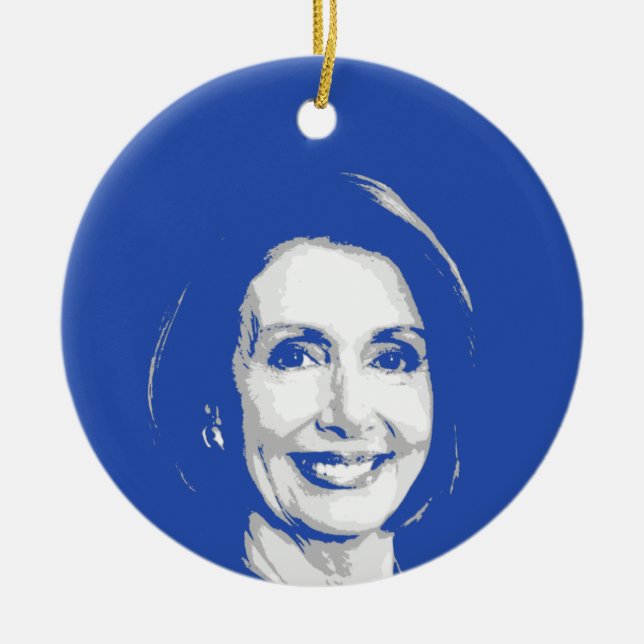 NANCY PELOSI JULGRANSPRYDNAD KERAMIK (Framsidan)