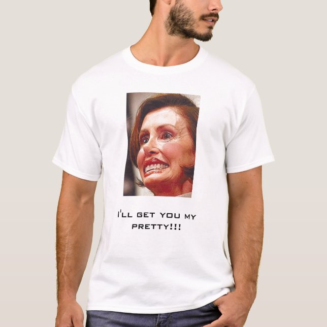 Nancy Pelosi-Ond häxa T-shirt (Framsida)