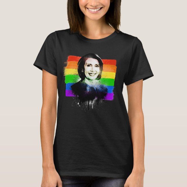Nancy Pelosi Pride T-Shirt (Framsida)