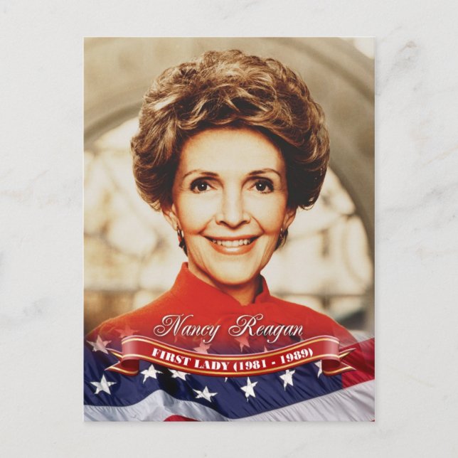 Nancy Reagan, första Dam i USA Vykort (Framsida)